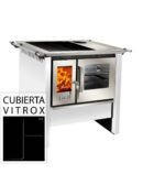 Cocina a leña Allegra Vitrox blanca Amesti