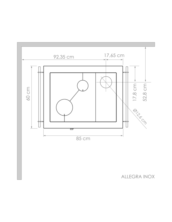 Cocina a leña Allegra Vitrox blanca Amesti - Imagen 9